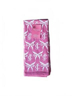 Juicy Couture Bow Monogram Kitchen Towels Pink Coquette McBling Y2K Set Of 2 NWT